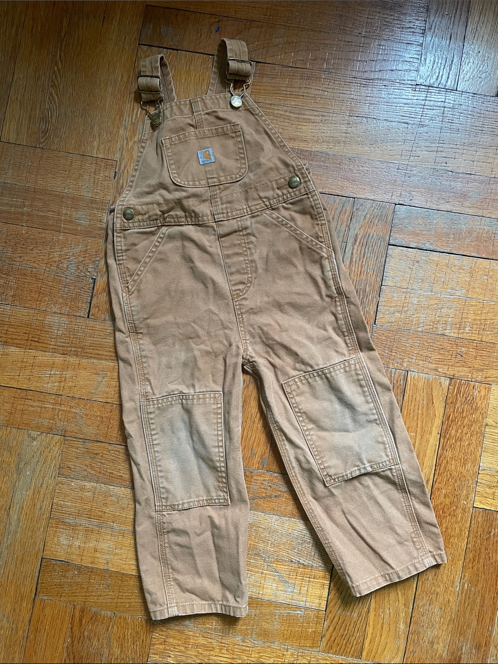 carhartt cotton bib overalls, size 3T